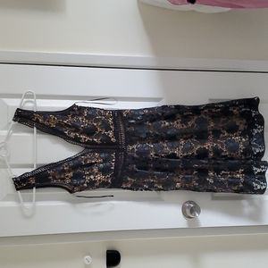 Aqua lace mini dress